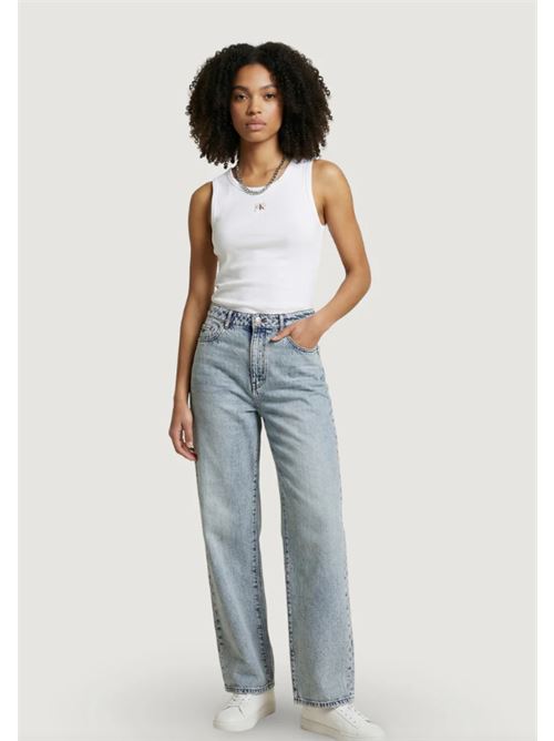 sl woven label 2x2 baby rib cuto CALVIN KLEIN JEANS | LV047F246GYAF